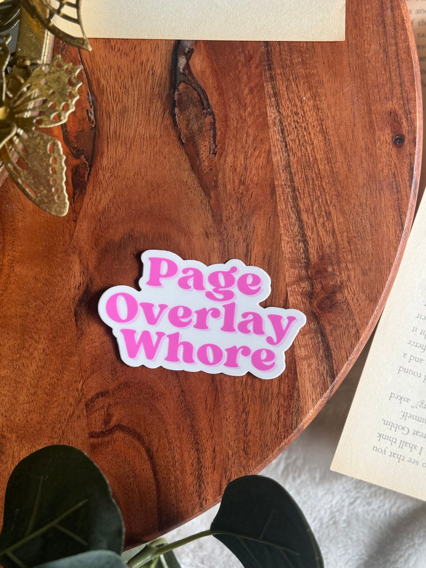 Page Overlay Whore Sticker